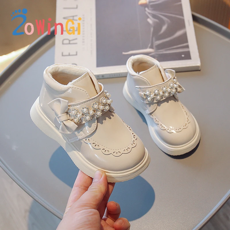 

Size 21-36 Boots for Girls Cool Children Casual Shoes Patent Leather Girl Child Shoe Comfortable tenis infantil botas para niños