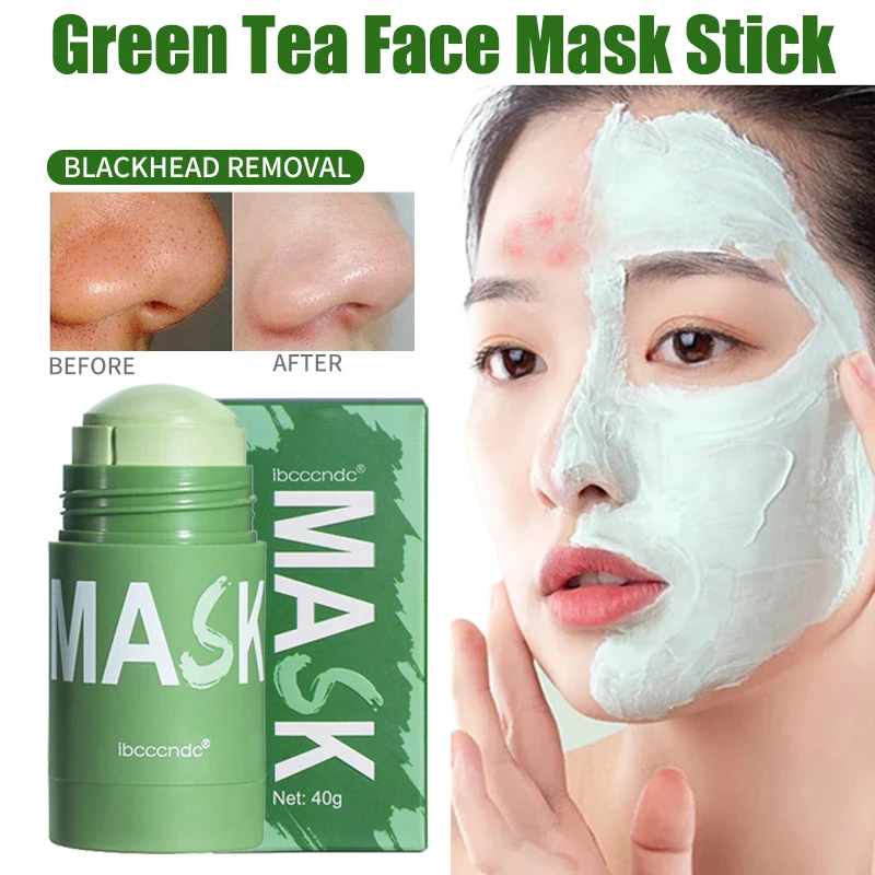 

Green Tea Mask Stick Oil-control Deep Cleansing Acne Treatment Whitening Remove Pores Blackhead Mud Mask Korean Skin Care