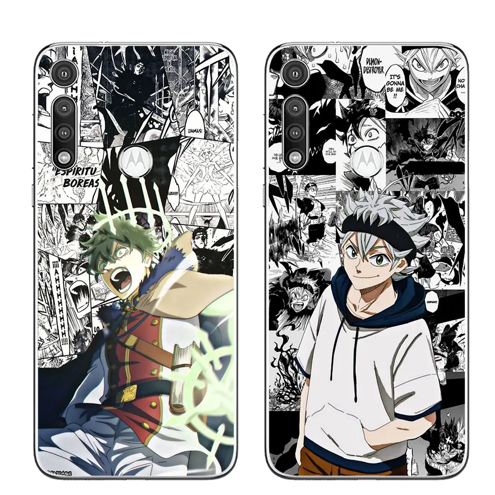 Мягкий чехол Asta Black Clover Yuno Grinbellor для Motorola Moto Edge 40 50 Pro 30 neo 20 Fusion Ultra Lite G85 E22