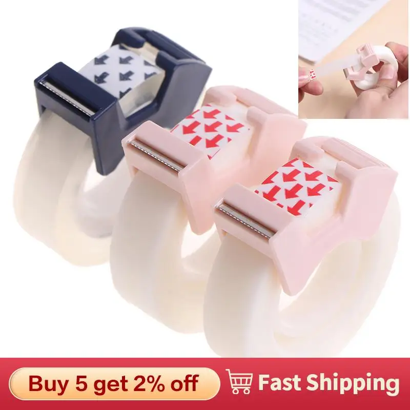 

Writable Clear Adhesive Tape With Tape Cutting Tool Invisible Correction Tape School Stationery Protable Tape 1pcs