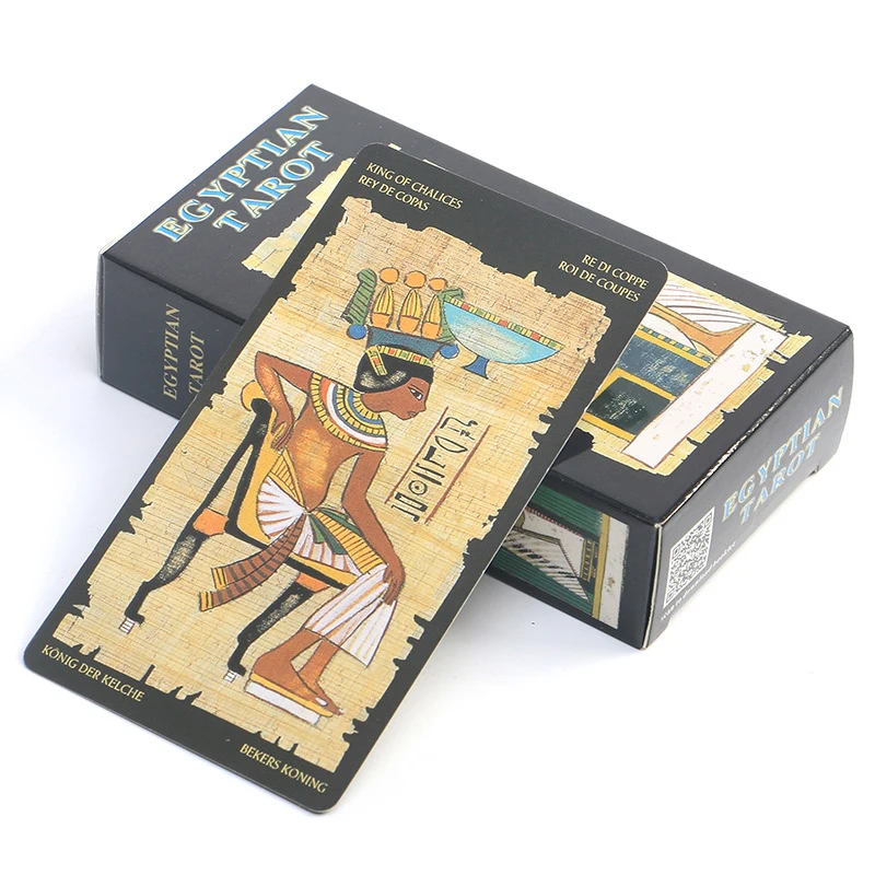 

78pcs Egyptian Tarot Cards Oracle Cards For Divination Fate Tarot Stamping Wear-resistant Board Game Solitaire Divination