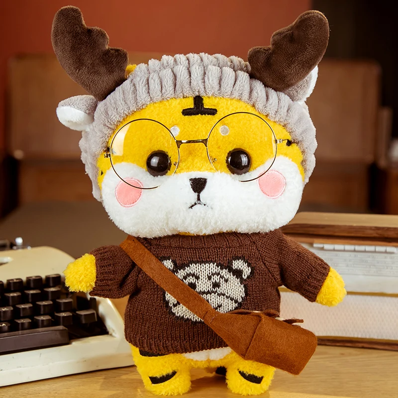 

2022 30CM Tiger year mascot doll little tiger plush toy zodiac tiger doll doll girl new year christmas gift