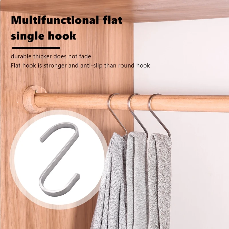 Set Of 10 S Stainless Steel Suspension Hooks For Kitchen Cookware Or Butcher Meat