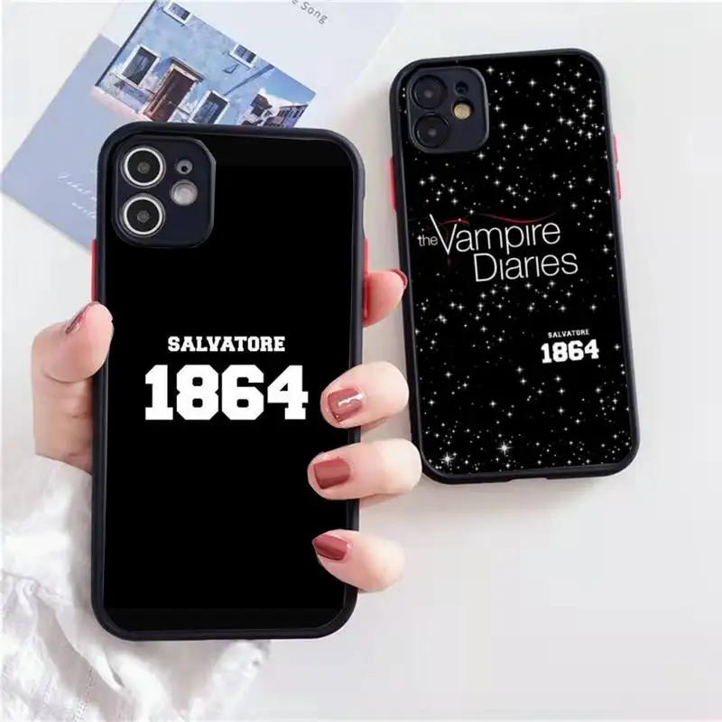 

The Vampire Diaries Phone Case matte transparent For iphone 7 8 11 12 13 plus mini x xs xr pro max cover