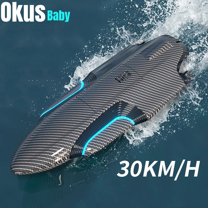 Enlarge 2022 Brand New RC Electric Speedboat Racing Boat Racing Water Toy High Speed Twin Pump Vortex Jet 2.4G Remote Control Boat