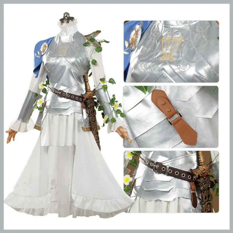 FC6Game Identity V Ada Mesmer Косплей Костюм Психолог Серебряный Рыцарь Длинная Ночь Qizhen