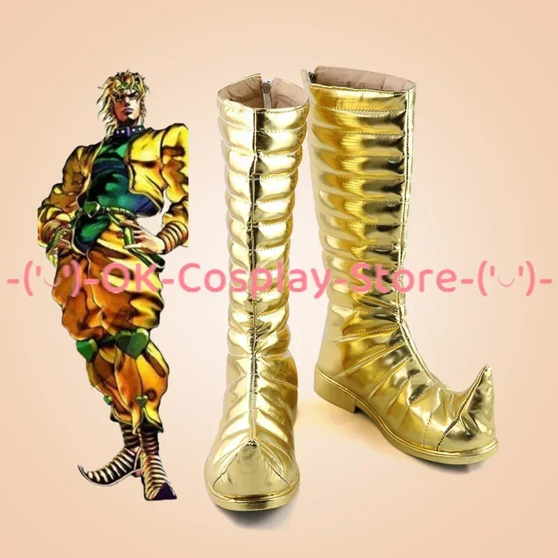 Фото [На заказ] JoJo's Bizarre Adventure Dio Brando Обувь для косплея Аниме Игра Костюм для ролевых игр Опора Хэллоуин Вечеринка Сапоги из искусственной кожи №2