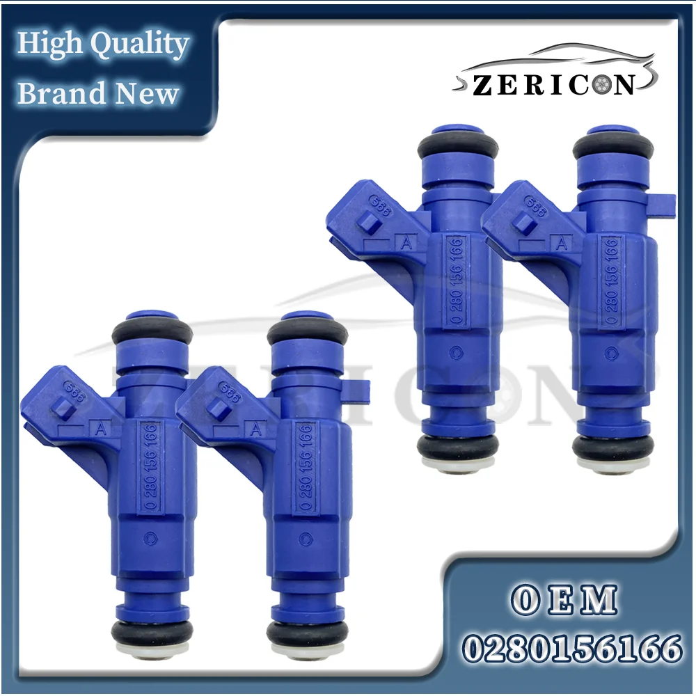 

4pcs New 0280156166 Fuel Injector Nozzle For Mitsubishi Carisma Colt V Lancer VI Mirage Space Star 1.3L For BYD F3 Zotye 5008