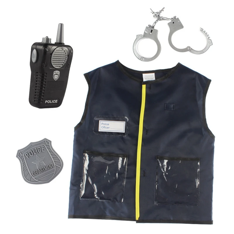 

Police Costume For Kids Cosplay Dress-Up Clothes Toys Boys Policemen Cosplay Clothing Party Dress Up Game