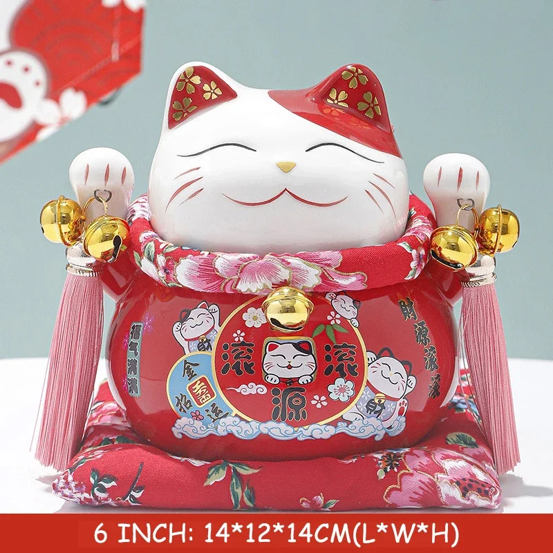 

Керамическая статуя кошки Maneki Neko Homelike Decor
