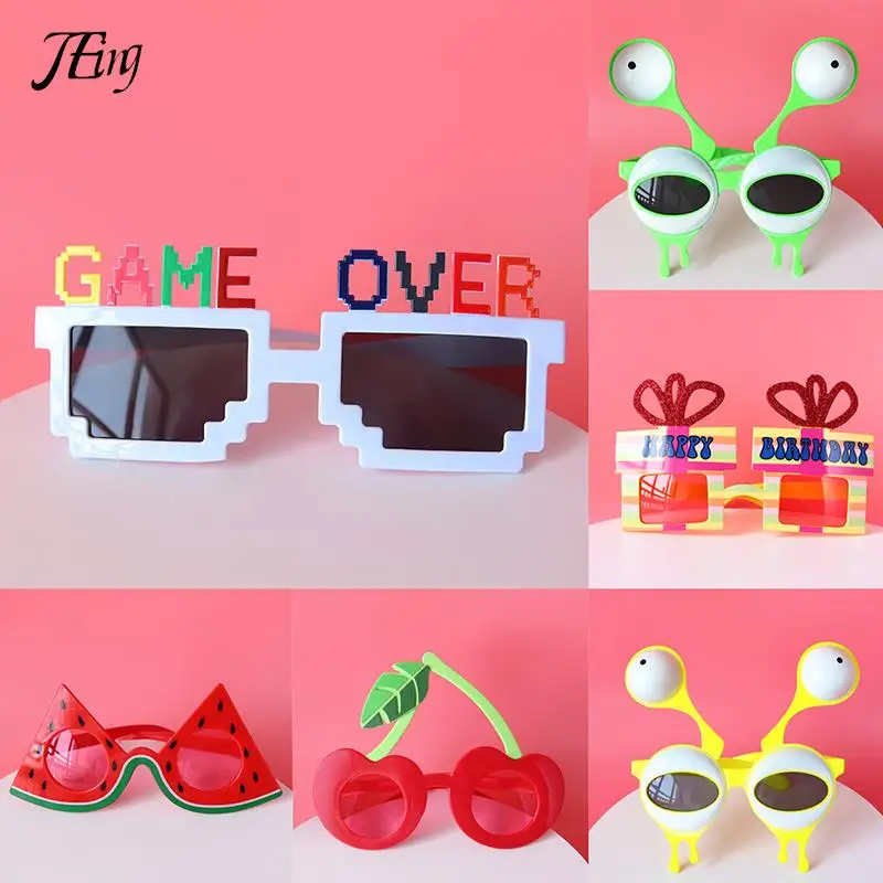 

Забавные очки на день рождения, солнцезащитные очки для пляжа Гавайской вечеринки, тропический декор, летняя вечеривечерние, праздник, рожд...