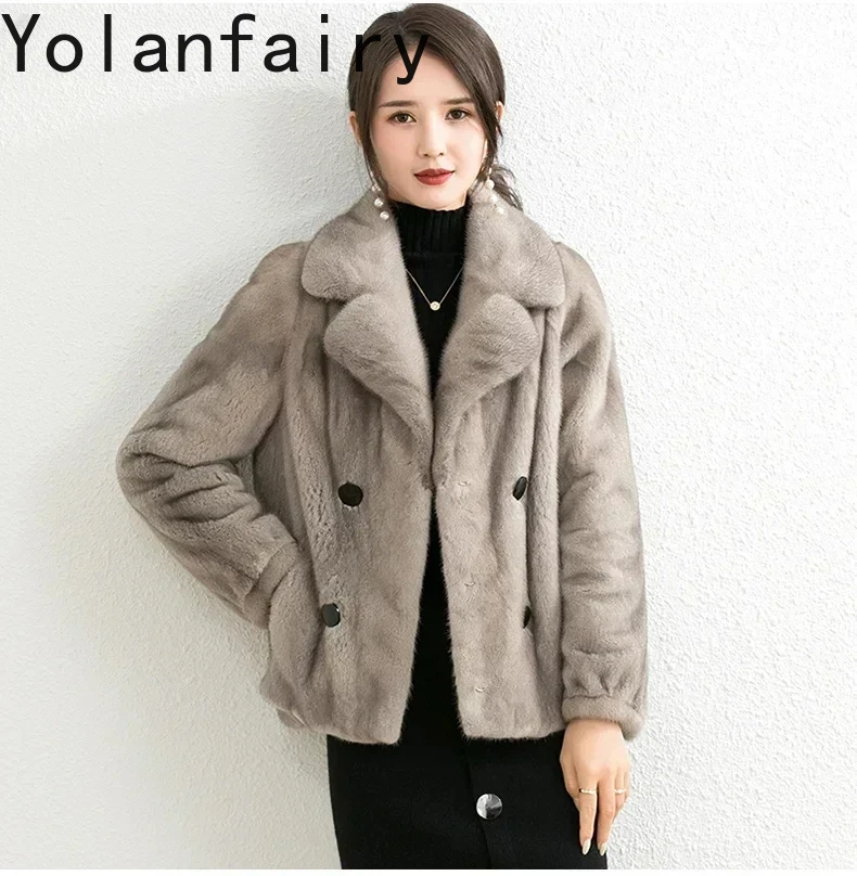 Роскошные натуральные норковые пальто женская одежда осенне-зимние куртки для