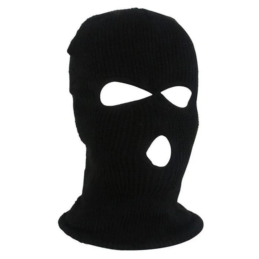 

3-Hole Knitted Full Face Covering Winter Warm Neon Balaclava Mask Hat Phoenix Warrior Hat Knitted Face Covering