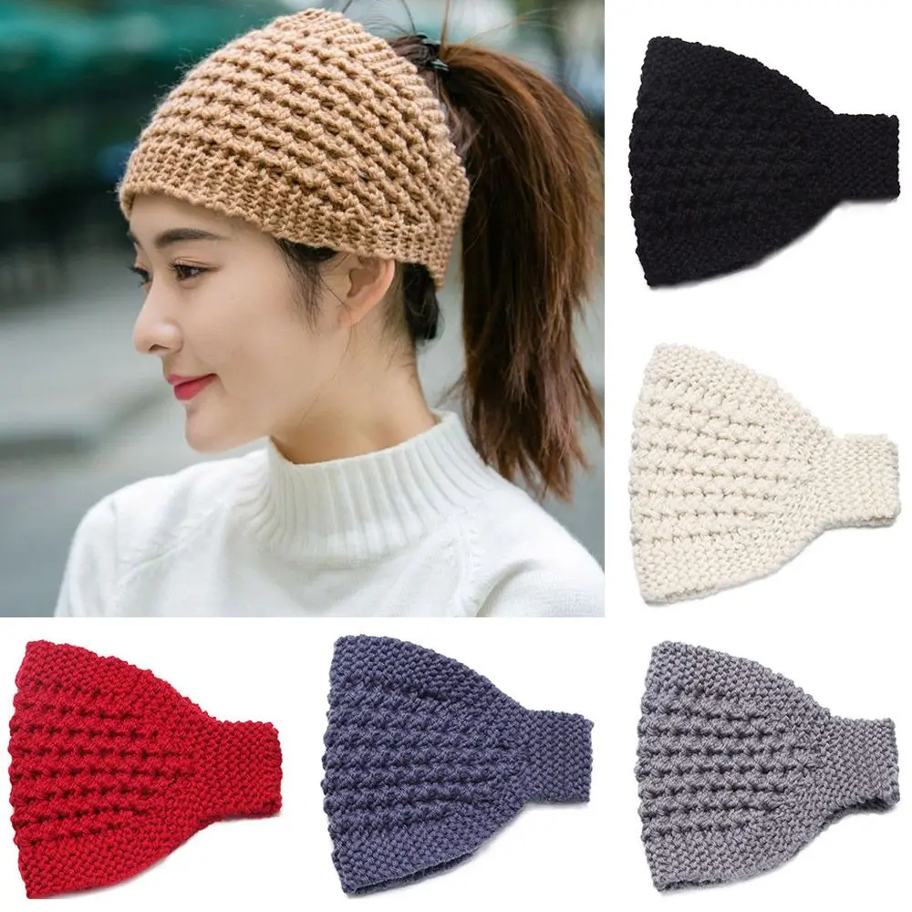 

Women Scarf for Girls Headwear Pineapple Crochet Warmers Hat Winter Headbands Knitted Turban Head Wraps