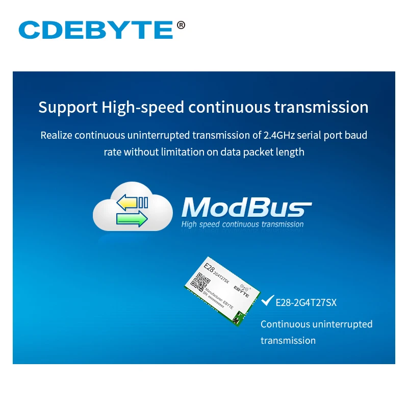 E28-2G4T27SX SX1281 Module LoRa Wireless Transceiver Transmitter Receiver UART 2.4GHz 27dBm Wireless Serial Port Module