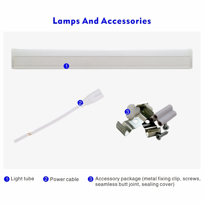 4pcslot led tube t5 t8 lamp 5w 29cm 10w 58cm led cabinet light 220v 230v 240v pvc light tube kitchen bar lighting strip free global shipping