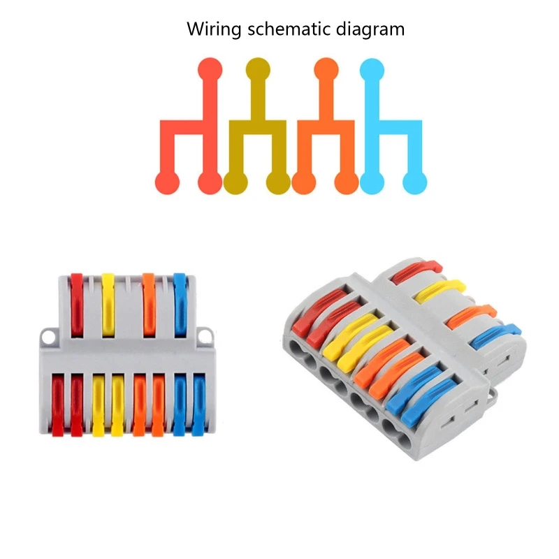 

5PCS Universal Push-in Conductor Wire Clamp Terminal Block Quick Wire Connector Drop Shipping