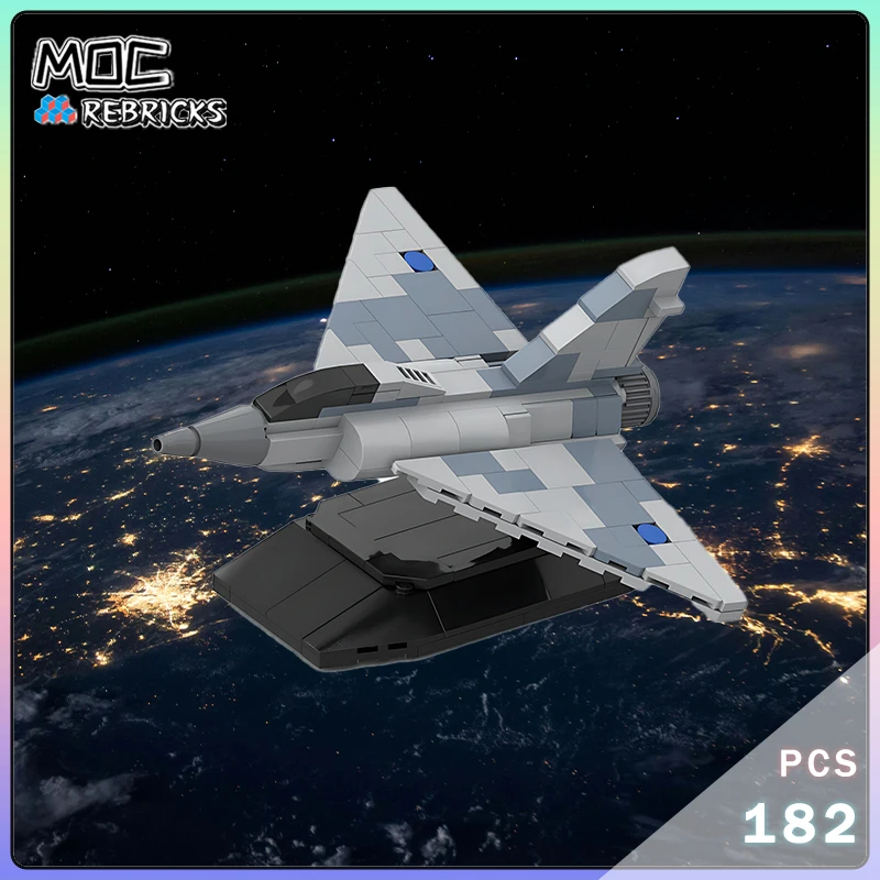 Строительные блоки светильник Fighter Mirage 2000 Военная серия боевой самолет модель