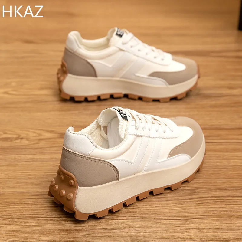 

Women's Sports Shoes Casual Round Tip Platform Comfortable Trendy All-match Light Board Outdoor Shoes Spring Summer Main Push