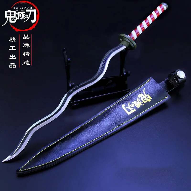 

Оружие для убийцы демонов Iguro Obanai Nichirin Blade 26 см аниме периферийный металлический Катана самурайский меч неограненная модель подарки Детские игрушки