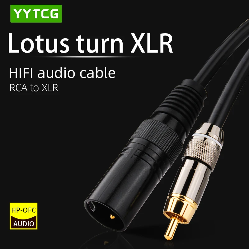 

Hifi RCA to XLR Audio Cable for AV Receiver to Amplifier High Quality 4N OFC RCA Male to XLR Male Cable Xlr Cables Audio Cable