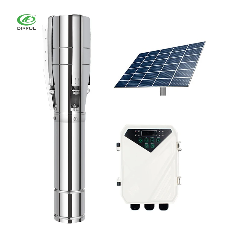 

4/6 inch dc solar powered hybrid bore well submersible water pump 1.5 hp
