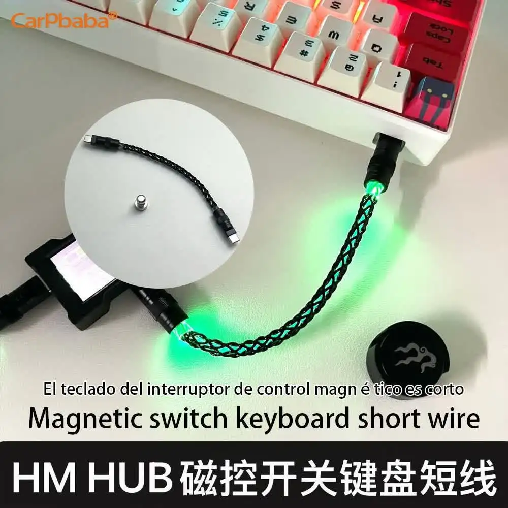 Фото K4HM6 8K Игровой USB-хаб Type-C с независимым питанием и экраном, модный, для игровой атмосферы и настольной установки, 8000 Гц №4
