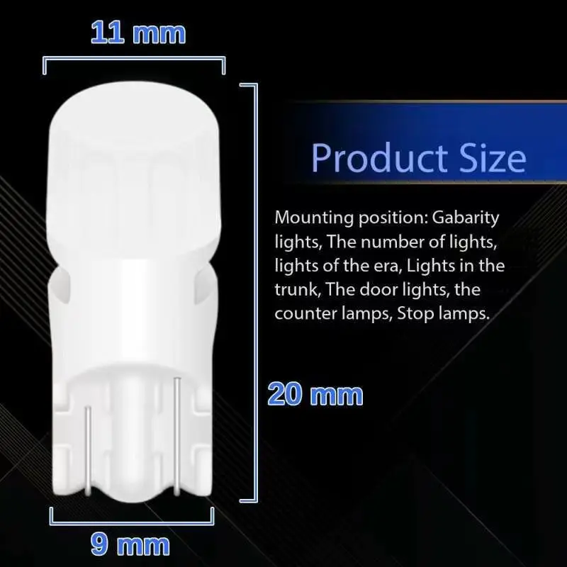 Лампа Canbus Fenikso T10 W5W 0 5 Вт 12 В лм 10 шт.