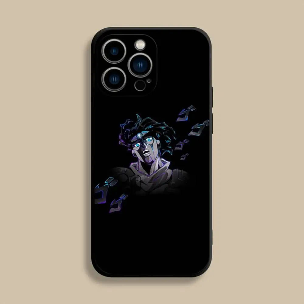 Чехол для телефона J-JoJo Bizarre Adventure для iPhone 17,16,15,14,13,12,Pro,Max,Plus,E,SE4,Air,Mini Black, мягкий чехол (art.: 3920d2183cb52) - 3920d2183cb52