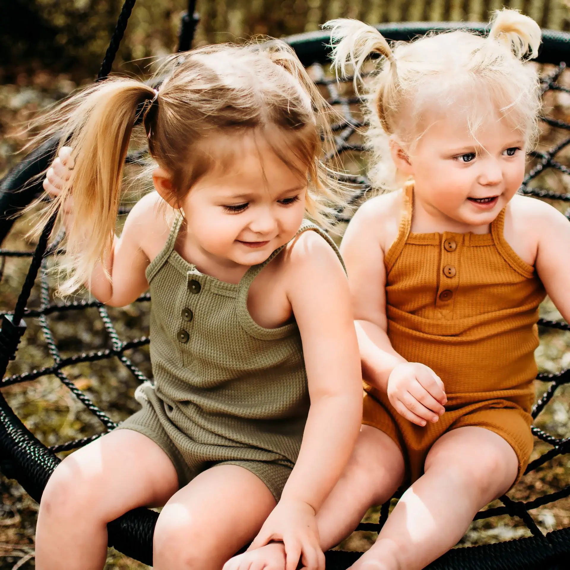 

HoneyCherry 2022 Summer Infant Waffle Strap One Piece Romper Short Jumpsuit baby girl romper