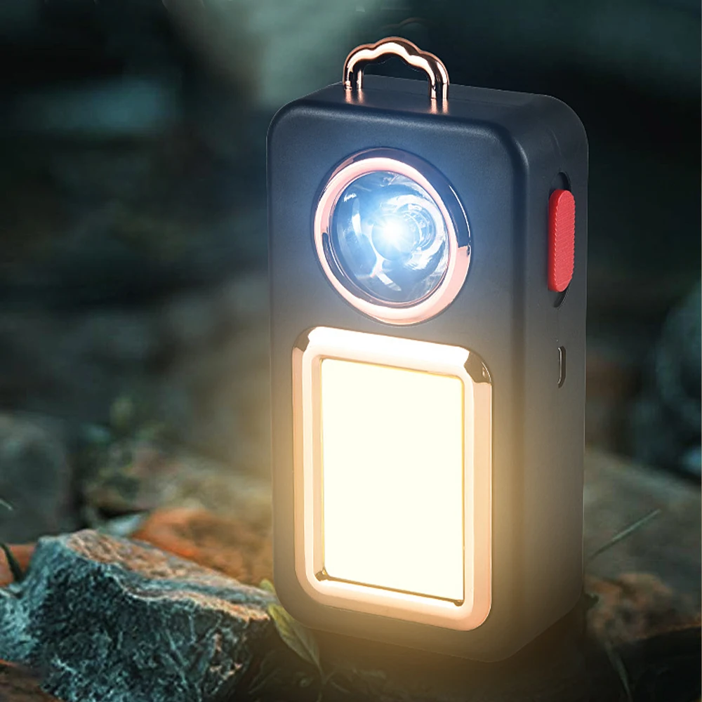 

Portable Solar Powered COB LED Flashlight Torch Waterproof Pocket Emergency Safety Working Light Keychains for Camping Tent