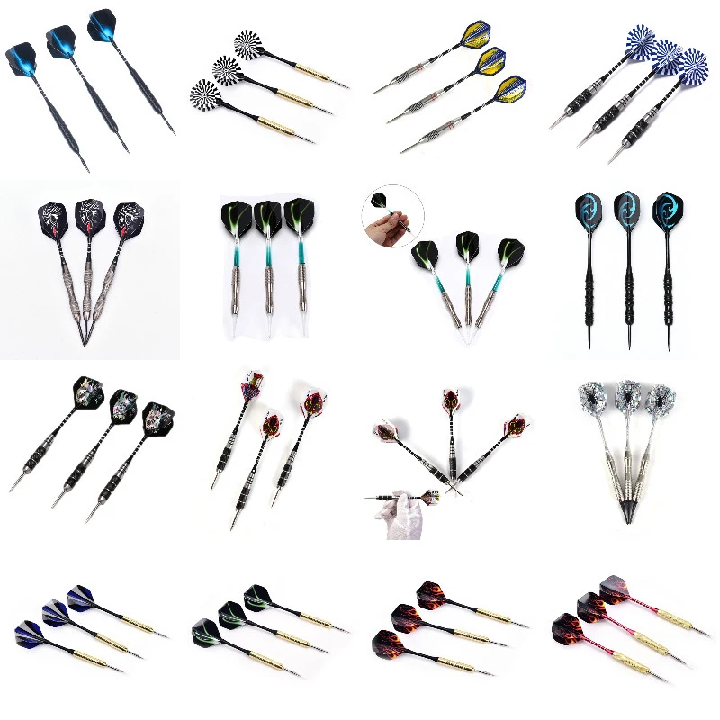 

3Pcs Professional Steel Pointed Darts Indoor Sports Games Standard Hard Darts Nickel Plated Iron Barrel AL Shafts Aurora Wing