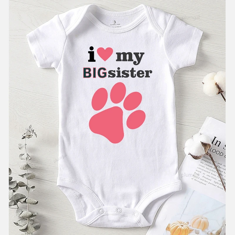 Baby Girl Clothes Jumpsuit for Toddler Dog Printing Brother Romper Babies Cotton Winter Newborn Boy | Мать и ребенок