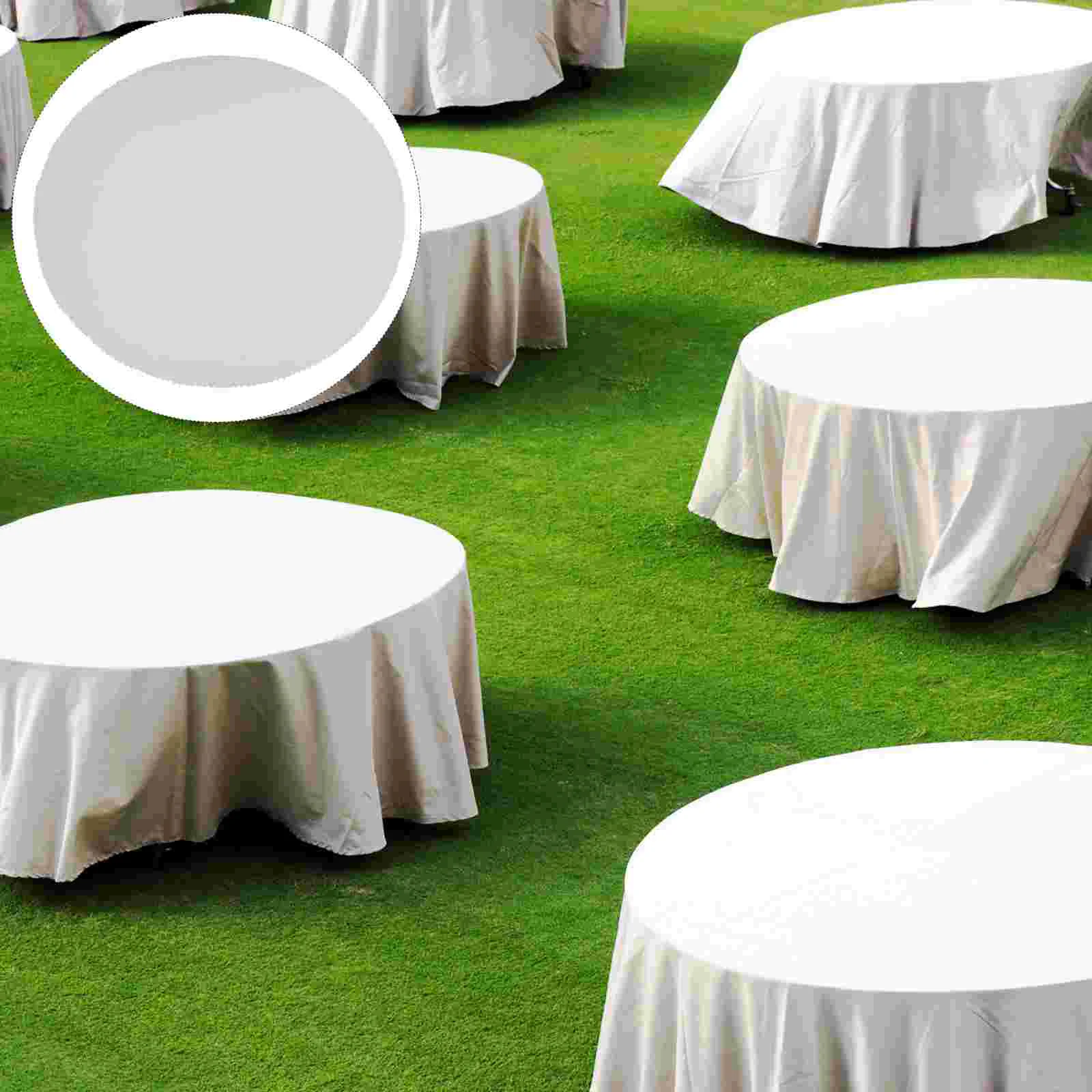 

Tablecloth Picnic Table Covers Outdoor Runner Convenient Drapes Inch 120 Birthday Weddings Oil Proof Dining Elastic Supply Round