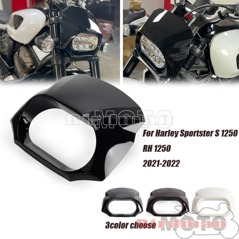 

Motorcycles Headlamp Guard Accessories ABS Black Front Headlight Fairing Cover For Harley Sportster S 1250 RH 1250 RH1250S 21 22