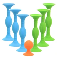 6pcs suction cup soft tip dart set 3 blue and 3 green pop throwing game silicone suction darts for indoor and outdoor sports