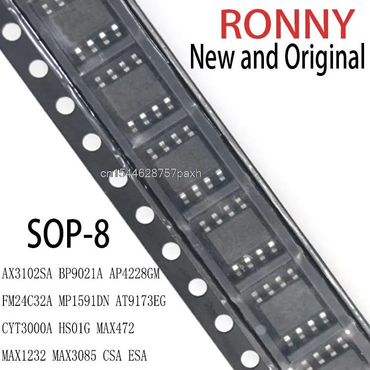 Новые и оригинальные sop-8 AX3102SA BP9021A AP4228GM FM24C32A MP1591DN AT9173EG CYT3000A HS01G MAX472 MAX1232 MAX3085 CSA ESA 10