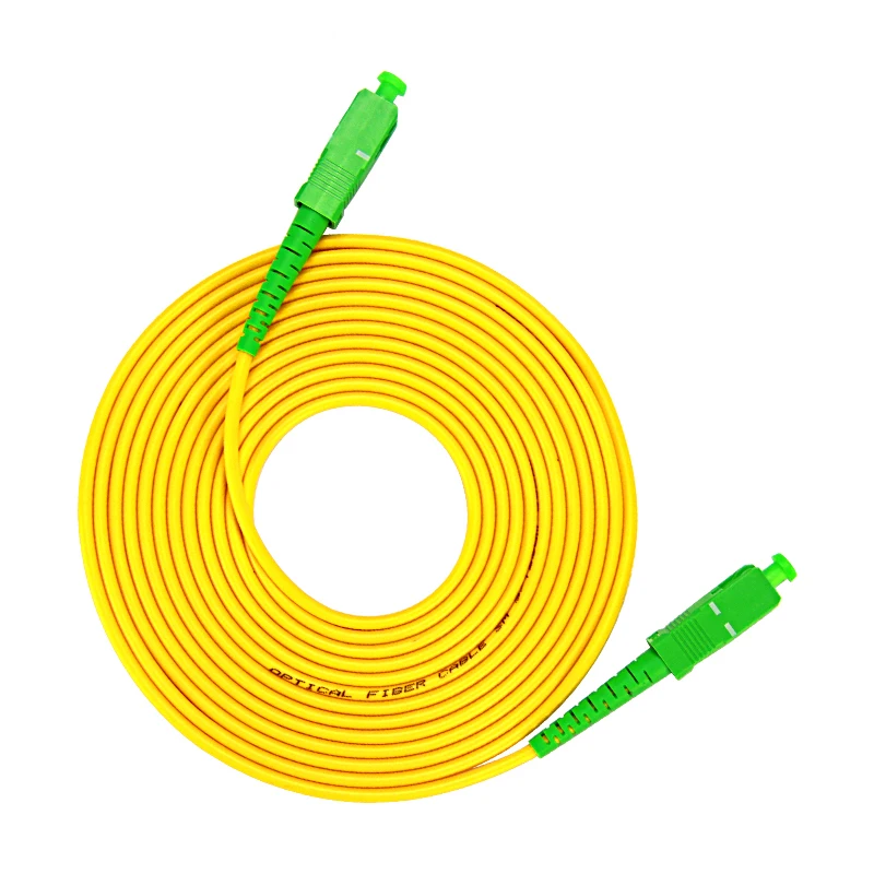 50PCS SC/APC Fiber Optic Patch Cord Cable SC-SC 1/2/3M Jumper Single Mode Simplex 3.0mm Optical Fibra Optica FTTH