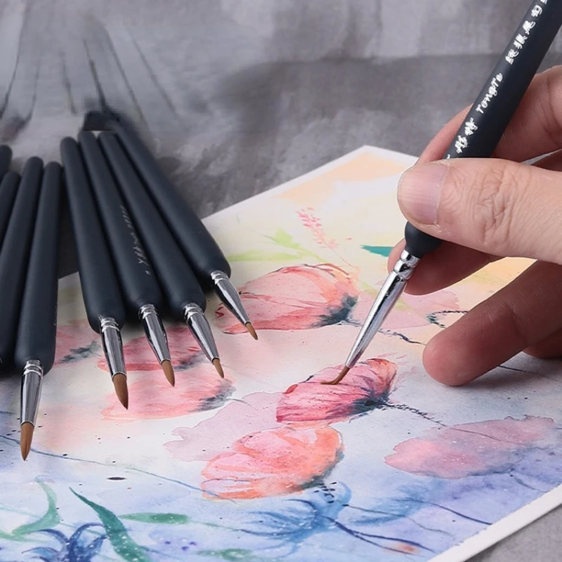 

Hook Line Pen Watercolor Gouache Digital Oil Painting Small Brush Fine Fine Art Hand-painted Stroke Manicure Facial Pen