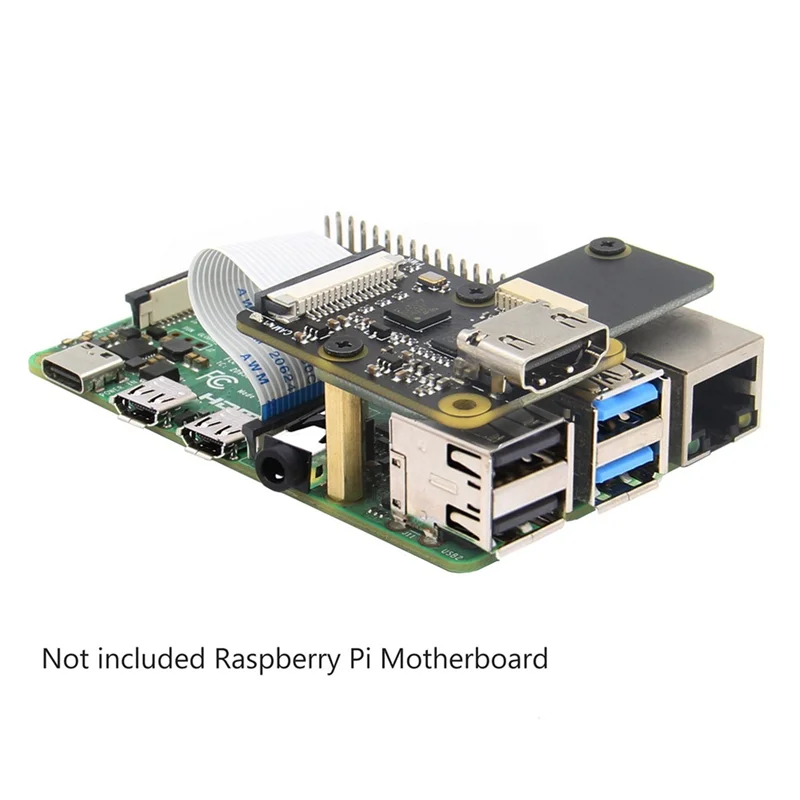 For Raspberry Pi X630 Module+Fan Expansion Board+Metal Case HD to CSI-2 Adapter Board Support Audio & Video Input 1080P