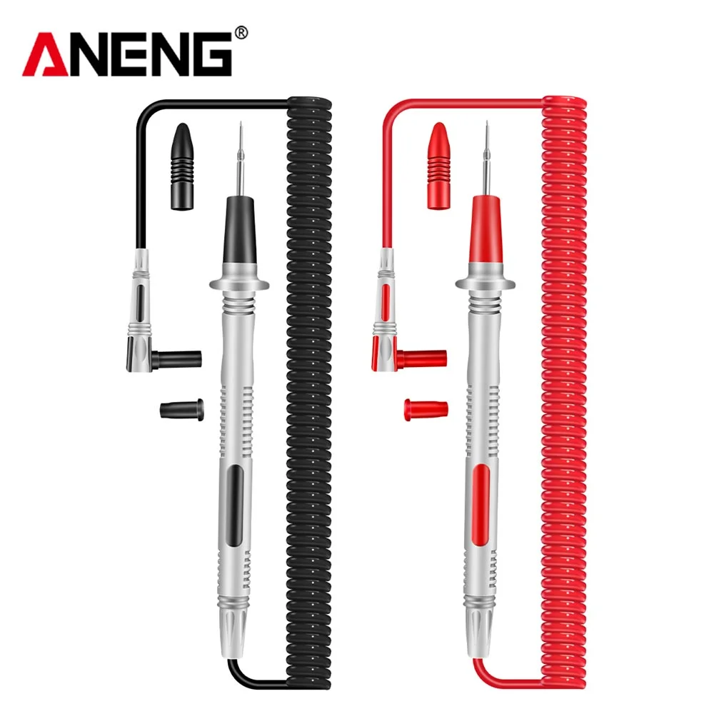 

2PCS/Set ANENG PT2010 Digital Multi Meter Probe 20A 1000V Test Leads Spring Wire Needle Tip Universal Pens Multimeter Accessory