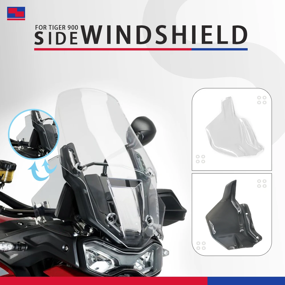 

For TIGER 900 For Tiger 900 GT PRO LOW 2020-2021 Motorcycle Side Windshield Windscreen Windshield Wind Upper Deflector