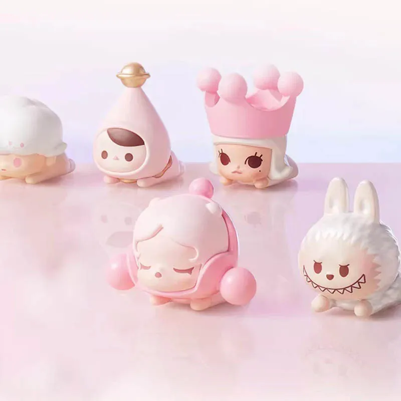 

Pop Mart POP BEAN Cherry Blossom Crouching Series Doll Cute Anime Figure Desktop Ornaments Gift Model Doll Toys Real Shot
