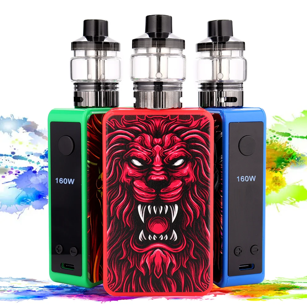 

160W Vape Mod Kit Electronic Cigarettes Vaporizer Smoke Built-in 2000mah Battery 60W/120W/160W Power Adjustable Vaper Vapor