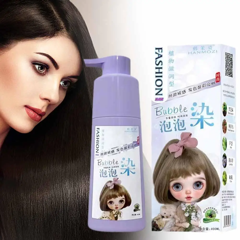 Botanical Hair Dye Shampoo Permanent Bubble Dye Hair Cream S