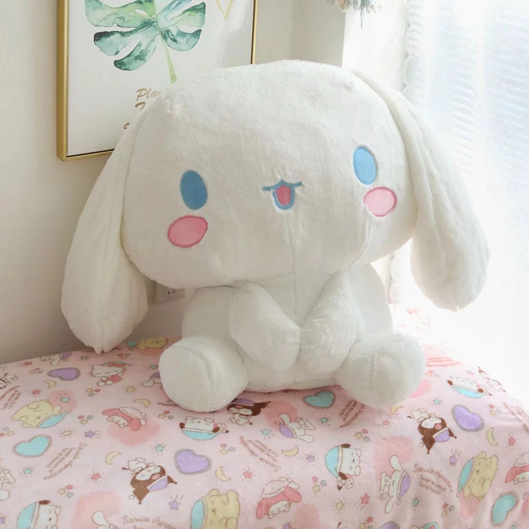 Фото Плюшевая игрушка Sanrio королевского размера, серия Cinnamoroll, набивная кукла в виде коричника, прикроватная подушка, большая подушка, подарок для... №2