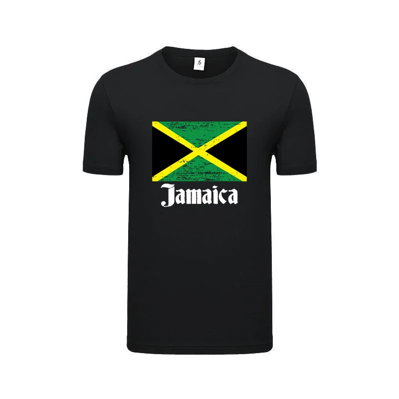 

Distressed Jamaican Country Flag Jamaica Pride Design Unisex T-Shirt Patriotic Memorial Style Retro Tee Shirts Customizable Tops