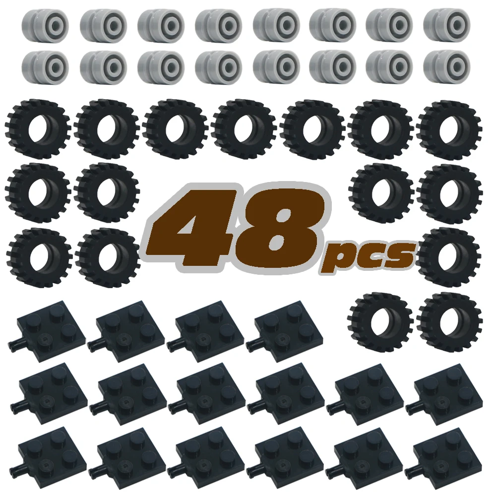 

Technical Car Wheel City Creative Parts MOC Bricks Compatible Accessories Building Blocks High-Tech Parts