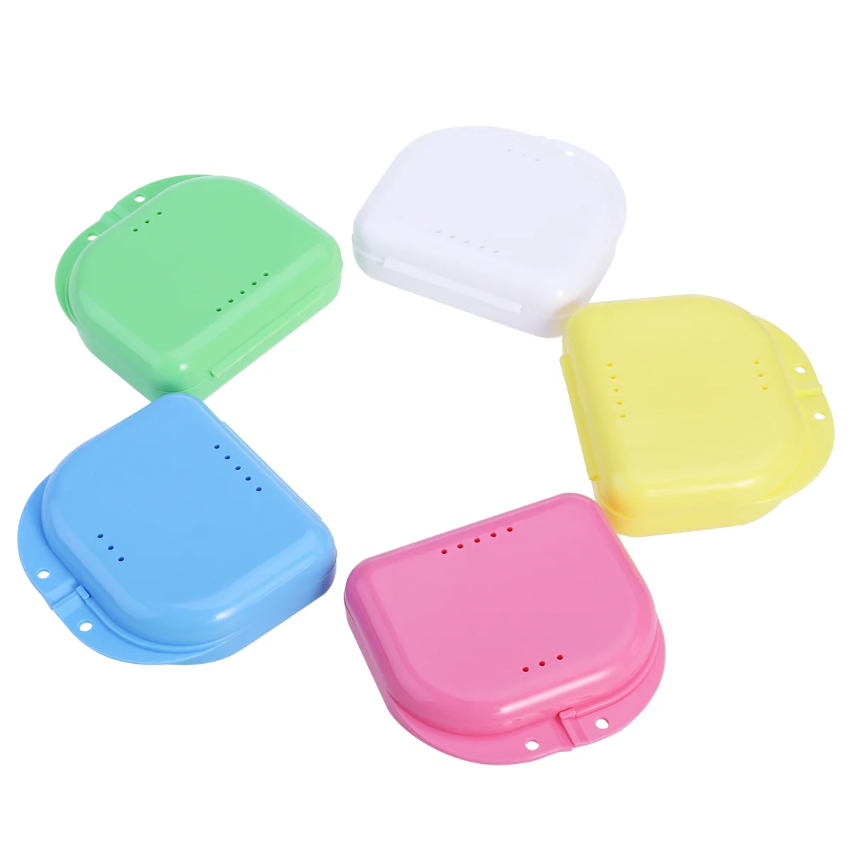 

5Pcs Denture Case Practical Denture Box Retainer Box for Hotel Bathroom Home