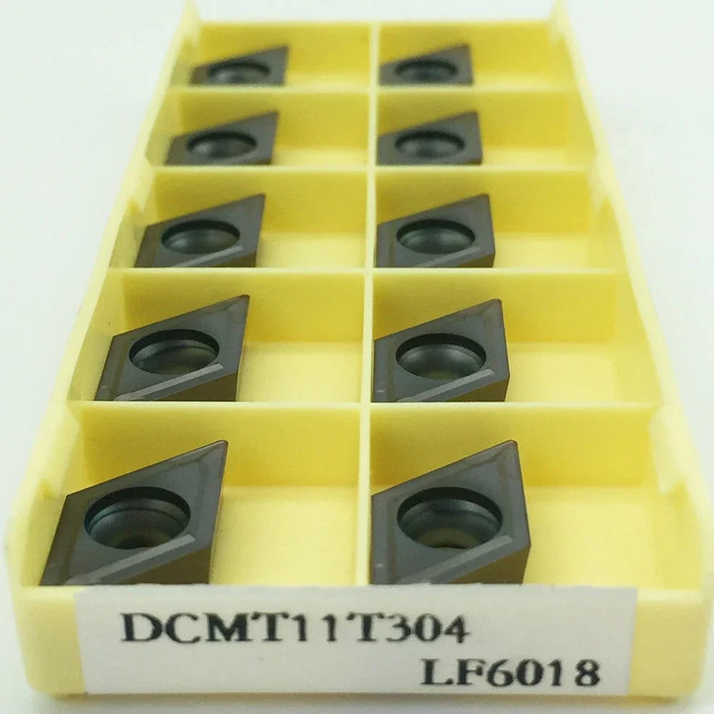 10 шт. DCMT11T304 LF6018 DCMT32.51 твердосплавная токарная вставка с ЧПУ для нержавеющей стали